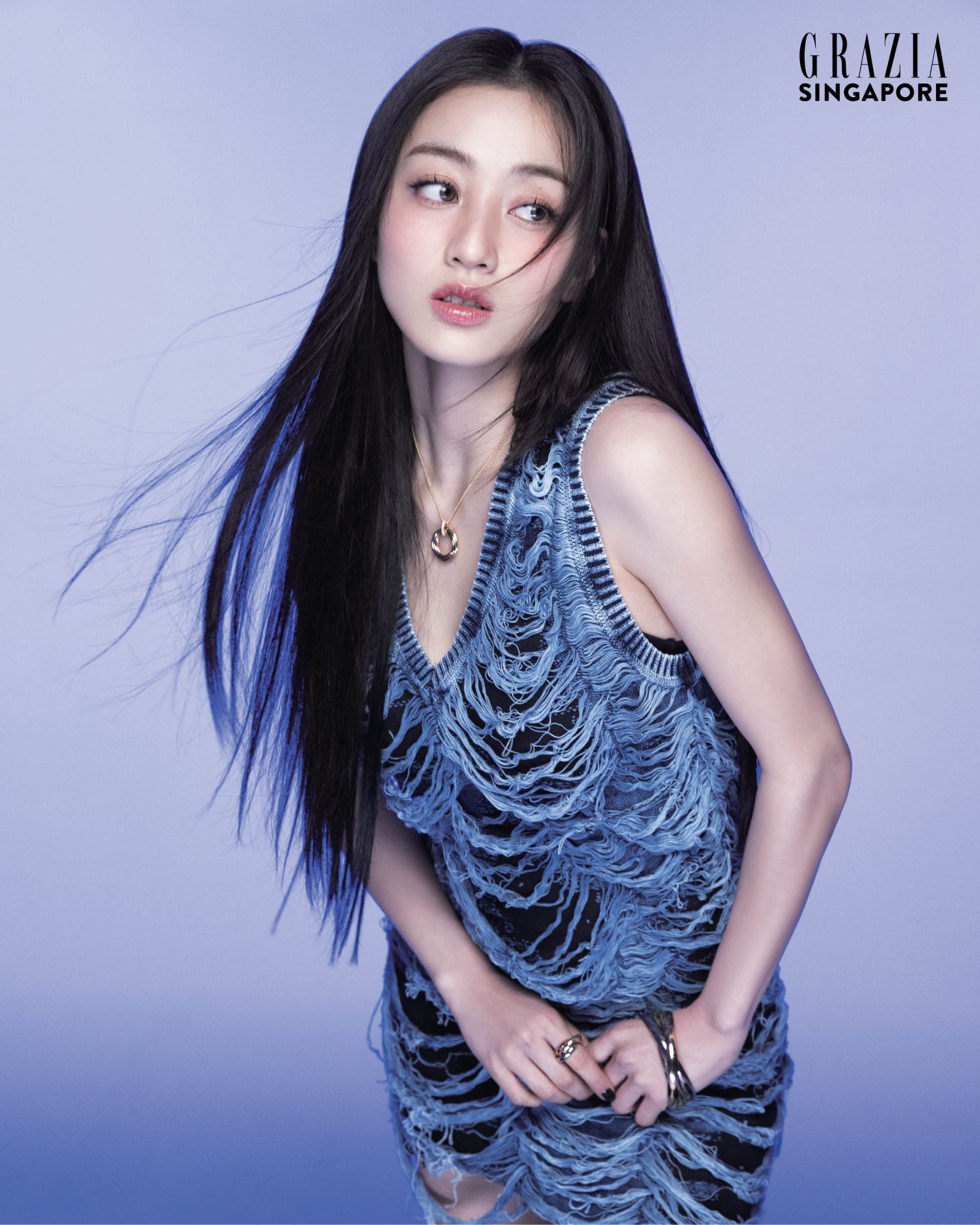 open lace back dress Jihyo Red Mermaid Maxi Dress w/ Laced-Back main image 1